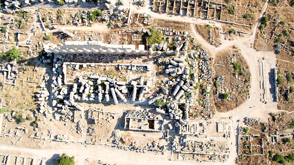 Overhead view of Selinunte site.