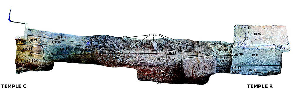 Illustration of trench R.