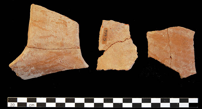 Prehistoric pottery from Trench A