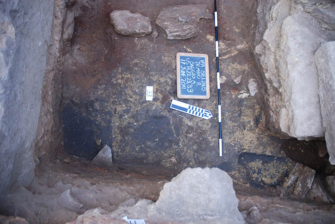 View of Orientalizing floor in Trench M